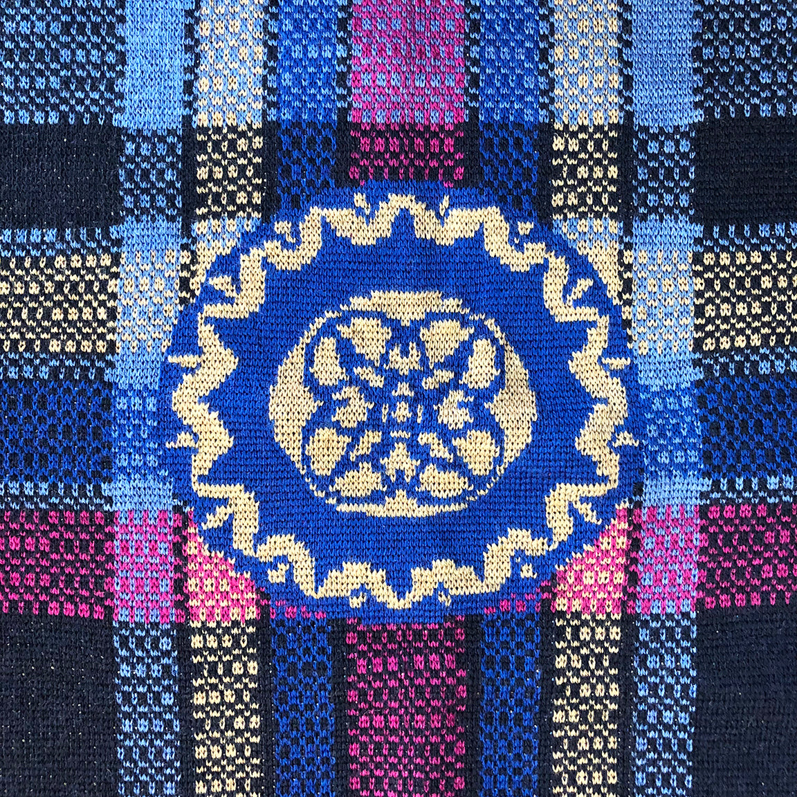 ACE OF PENTACLES WRAP IN BLUE FUCHSIA