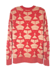 DELTA MERINO CREW NECK PULLOVER in RED CAMEL