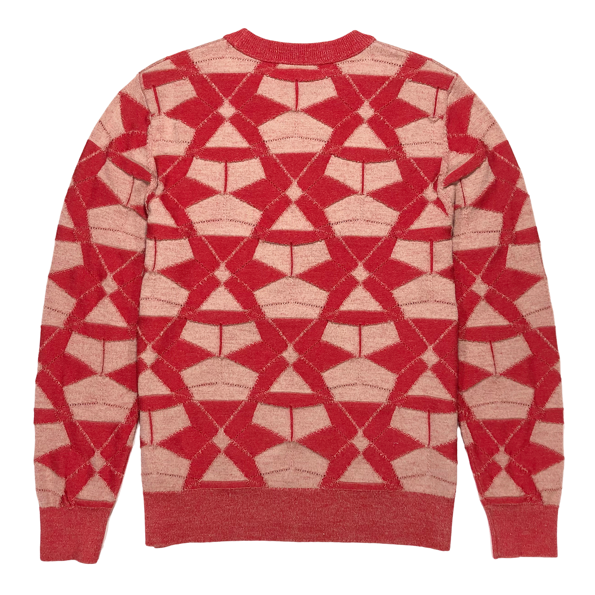 DELTA MERINO CREW NECK PULLOVER in RED CAMEL