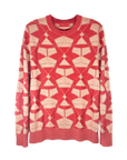 DELTA MERINO CREW NECK PULLOVER in RED CAMEL