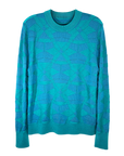 DELTA MERINO CREW NECK PULLOVER in TEAL JADE