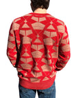 DELTA MERINO CREW NECK PULLOVER in RED CAMEL