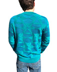 DELTA MERINO CREW NECK PULLOVER in TEAL JADE