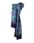 FLOWER OF LIFE SCARF IN BLUE EMERALD