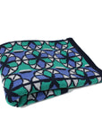 FLOWER OF LIFE SCARF IN BLUE EMERALD