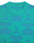 DELTA MERINO CREW NECK PULLOVER in TEAL JADE