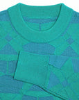 DELTA MERINO CREW NECK PULLOVER in TEAL JADE